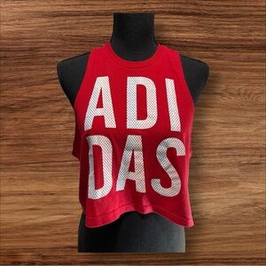 Adidas Red tank top size Large